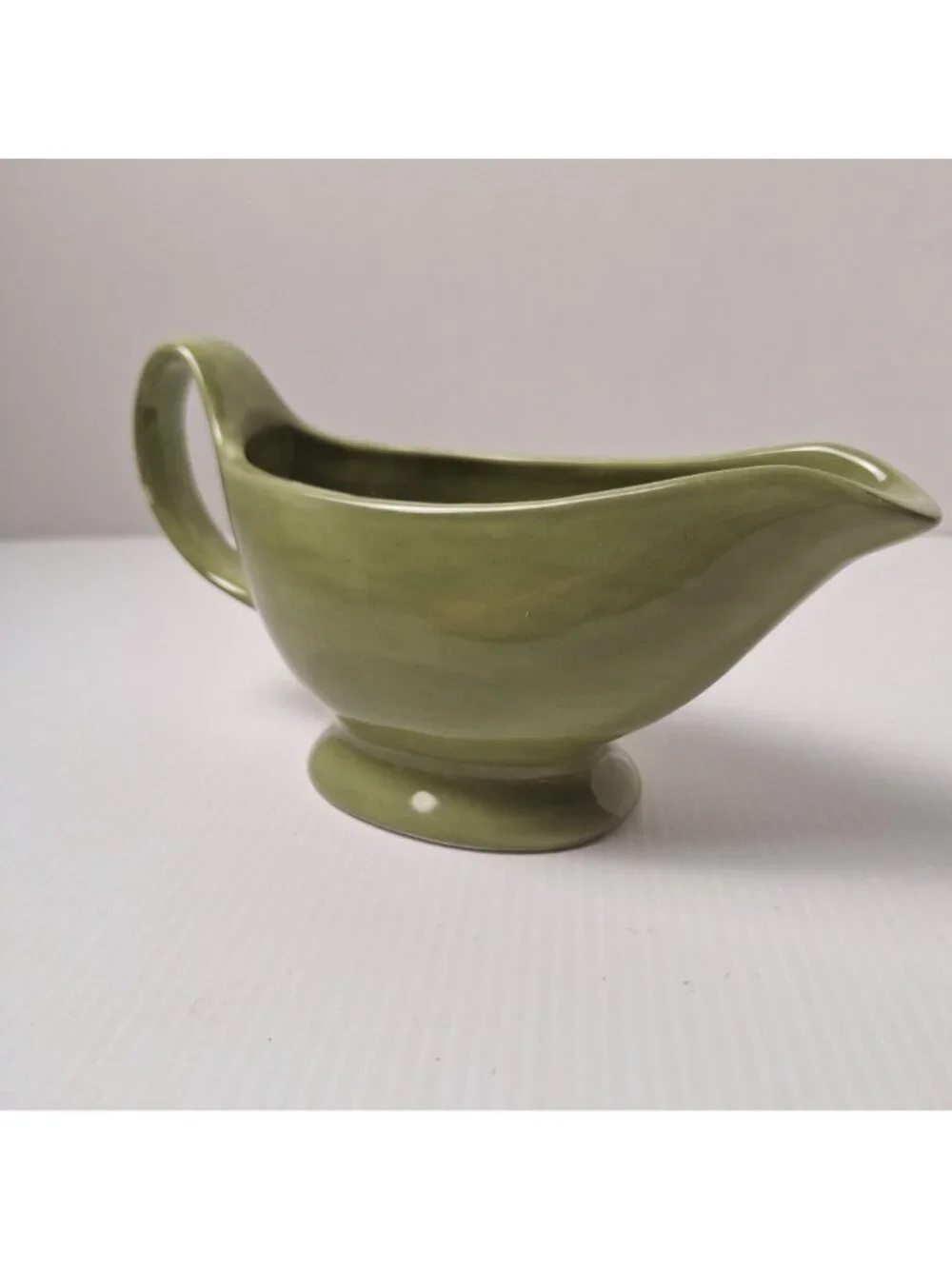 POTTERY BARN GRAVY/SAUCE BOWL SAGE GREEN SAUSALITO DINNERWARE PATTERN 9